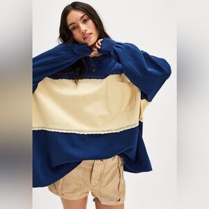 NWT FREE PEOPLE Strawberry Sweatshirt Size Small Oceana Combo